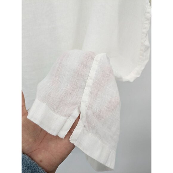 Club Room Luxury Button-Up Shirt Men size XXL 100% linen Casual Neutral Coastal - Picture 4 of 9